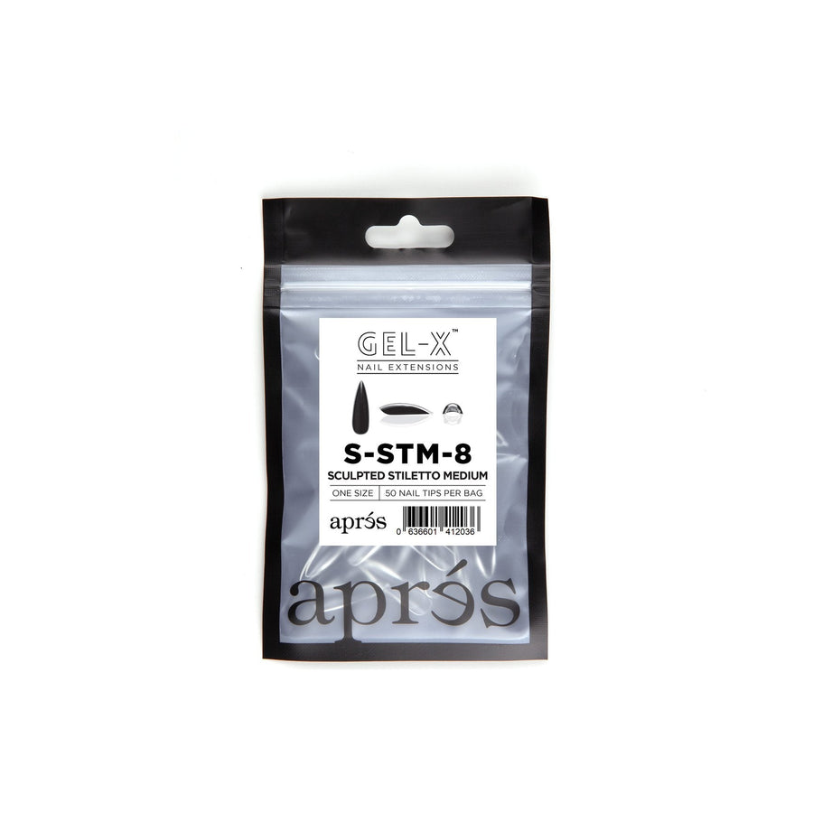 Apres Gel-X Tips (Sculpted Stiletto Medium) 50pcs Refill Pack