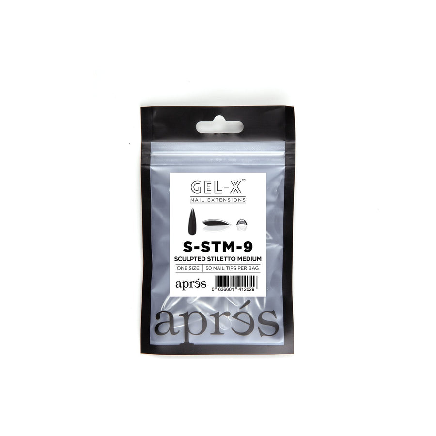 Apres Gel-X Tips (Sculpted Stiletto Medium) 50pcs Refill Pack