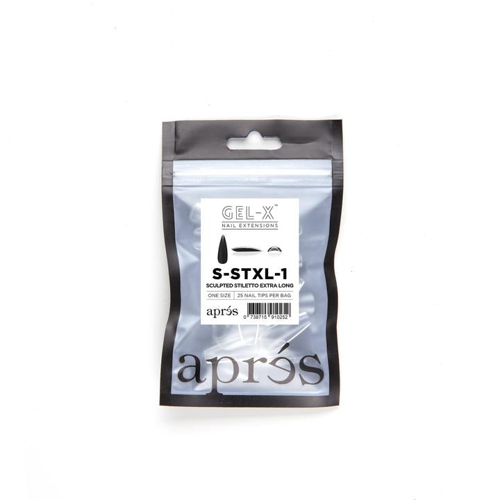 Apres Gel-X Tips (Sculpted Stiletto Extra Long) 25pcs Refill Pack Bag