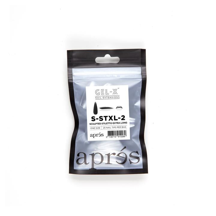Apres Gel-X Tips (Sculpted Stiletto Extra Long) 25pcs Refill Pack Bag