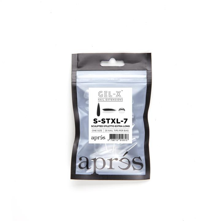 Apres Gel-X Tips (Sculpted Stiletto Extra Long) 25pcs Refill Pack Bag