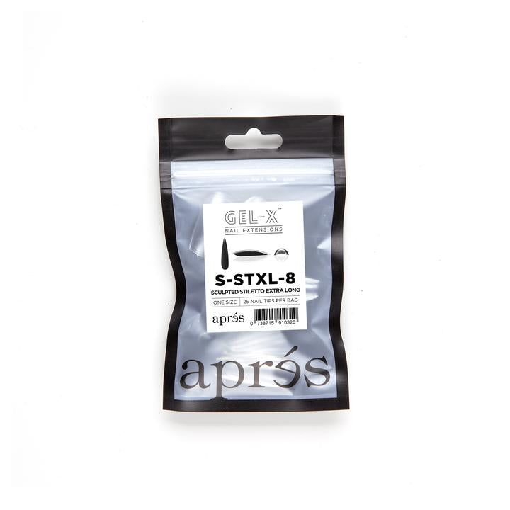 Apres Gel-X Tips (Sculpted Stiletto Extra Long) 25pcs Refill Pack Bag