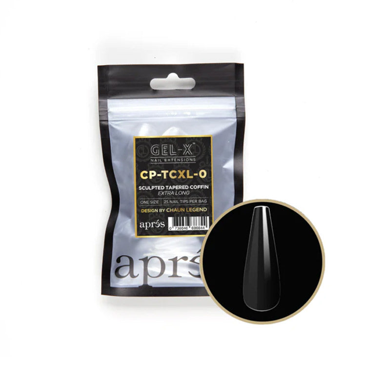 Apres Gel-X Tips (Sculpted Tapered Coffin Extra Long) 25pcs Refill Pack