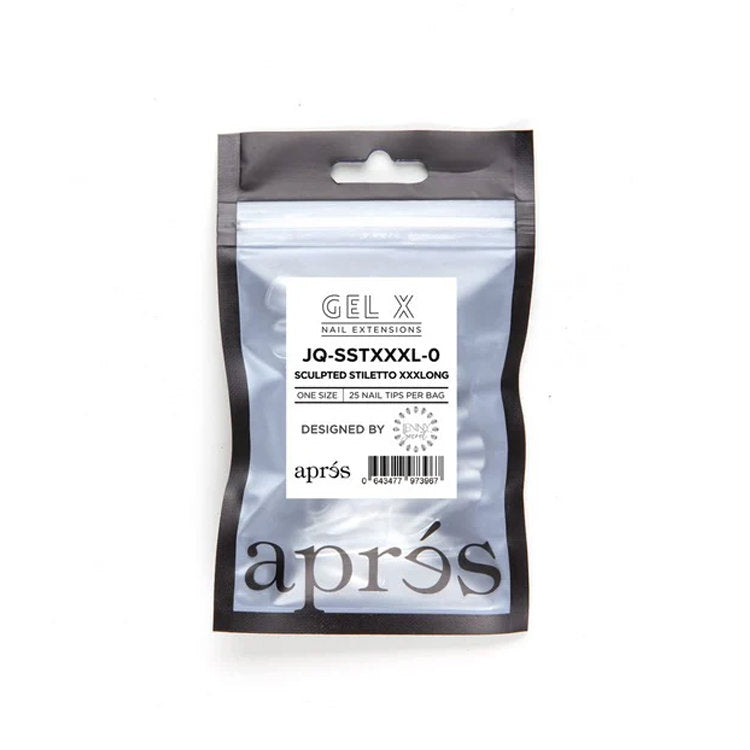 Apres Gel-X Tips (Sculpted Stiletto Extra Extra Extra Long) 25pcs Refill Bag