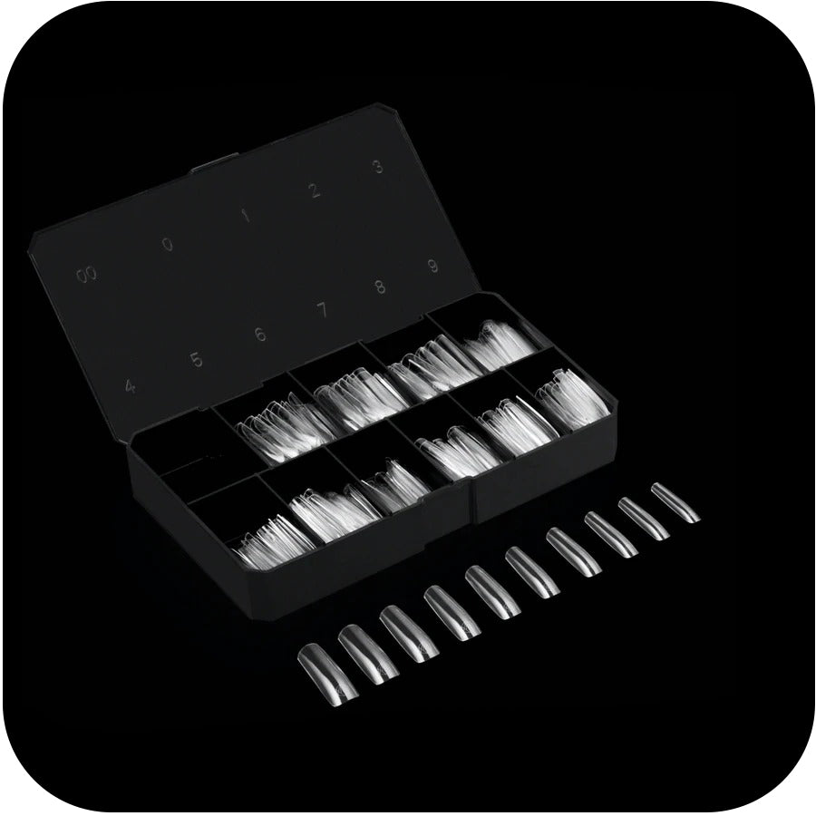 Apres Gel-X Tips (Sculpted Square Extra Extra Long) by Chaun Legend 250pcs Box - 10 Sizes