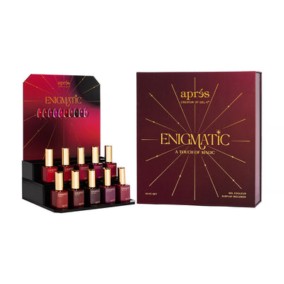 Apres Enigmatic Gel Couleur 10 Colours Collection Set with Display