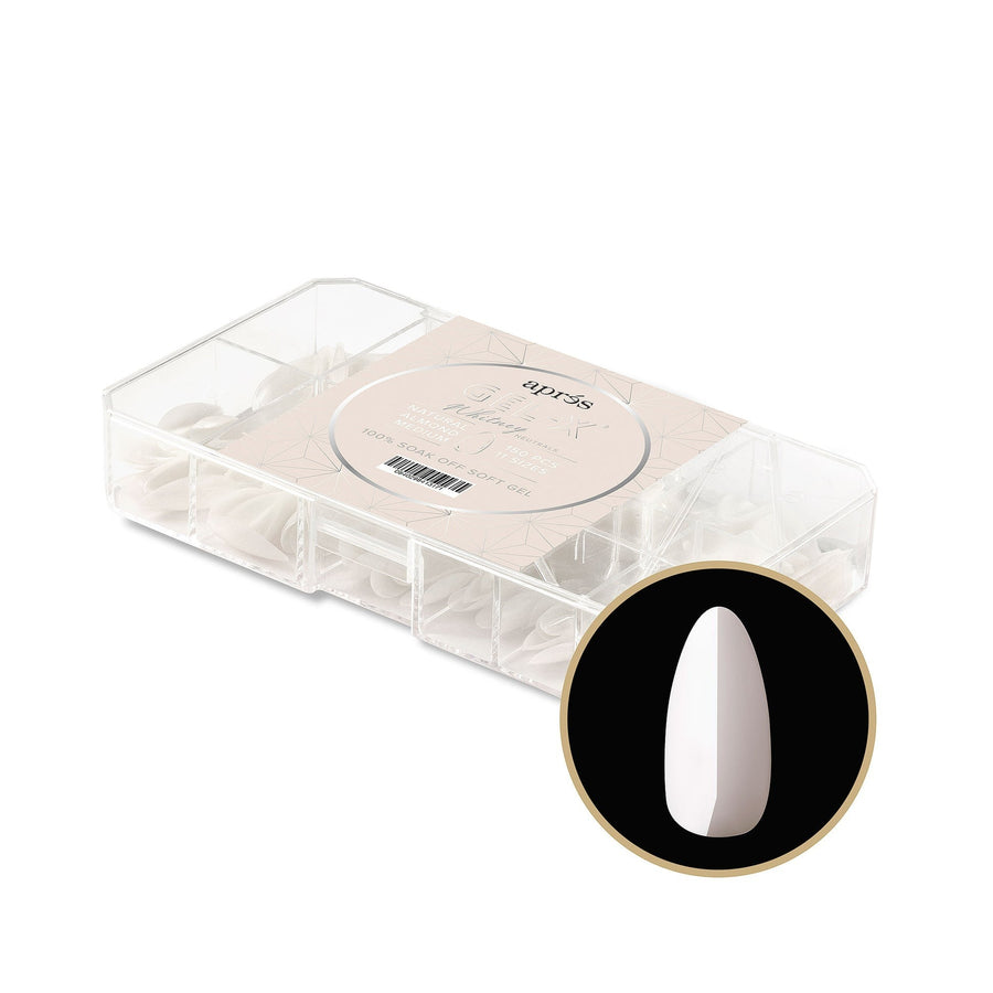 Apres Neutrals Whitney Gel-X Tips (Natural Almond Medium) 150pcs Box - 11 Sizes