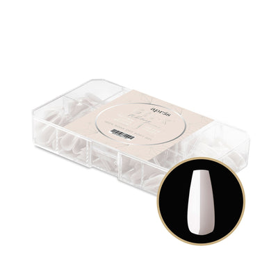 Apres Neutrals Whitney Gel-X Tips (Natural Coffin Medium) 150pcs Box - 11 Sizes