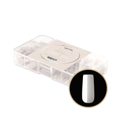 Apres Neutrals Whitney Gel-X Tips (Natural Square Medium) 150pcs Box - 11 Sizes