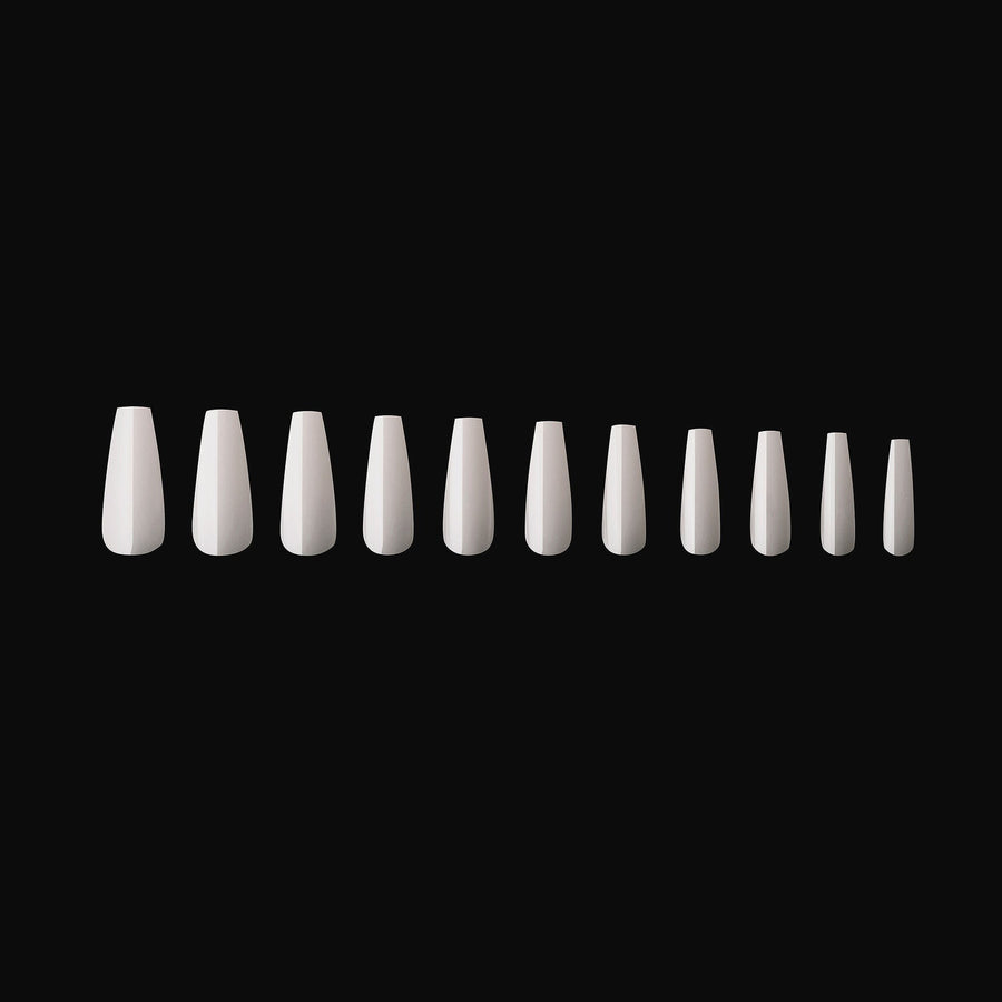 Apres Neutrals Whitney Gel-X Tips (Sculpted Coffin Long) 150pcs Box - 11 Sizes