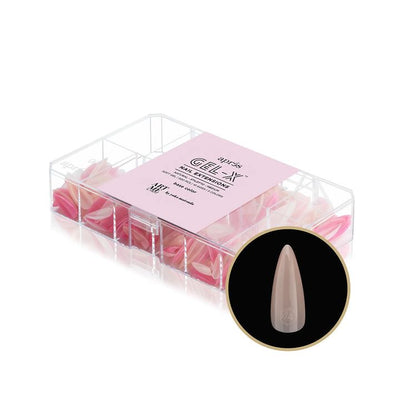 Apres ArtMe Gel-X Tips - Base Colour (Natural Stiletto Medium) 500pcs Box - 10 Sizes