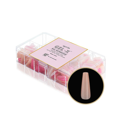 Apres ArtMe Gel-X Tips - Base Colour (Sculpted Coffin Long) 500pcs Box - 10 Sizes