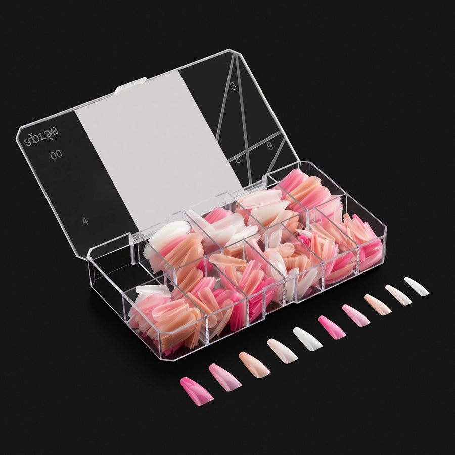 Apres ArtMe Gel-X Tips - Base Colour (Sculpted Coffin Long) 500pcs Box - 10 Sizes