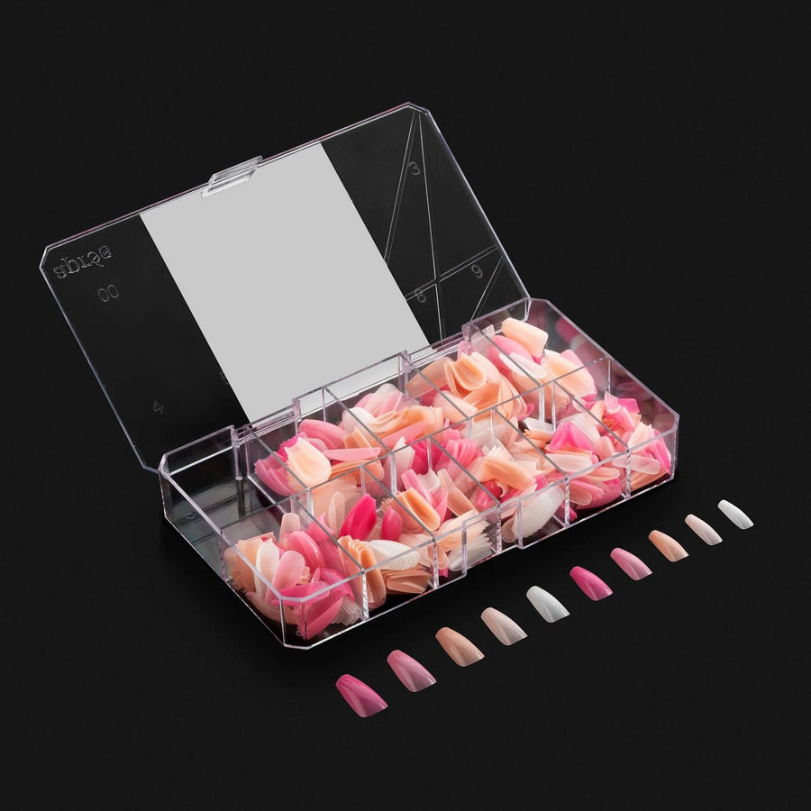 Apres ArtMe Gel-X Tips - Base Colour (Sculpted Coffin Medium) 500pcs Box - 10 Sizes