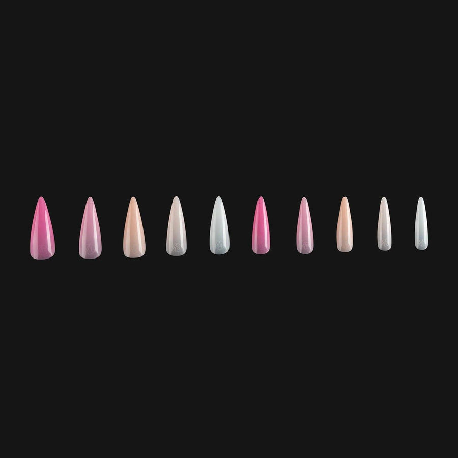 Apres ArtMe Gel-X Tips - Base Colour (Sculpted Stiletto Long) 500pcs Box - 10 Sizes