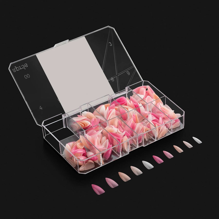 Apres ArtMe Gel-X Tips - Base Colour (Sculpted Stiletto Medium) 500pcs Box - 10 Sizes