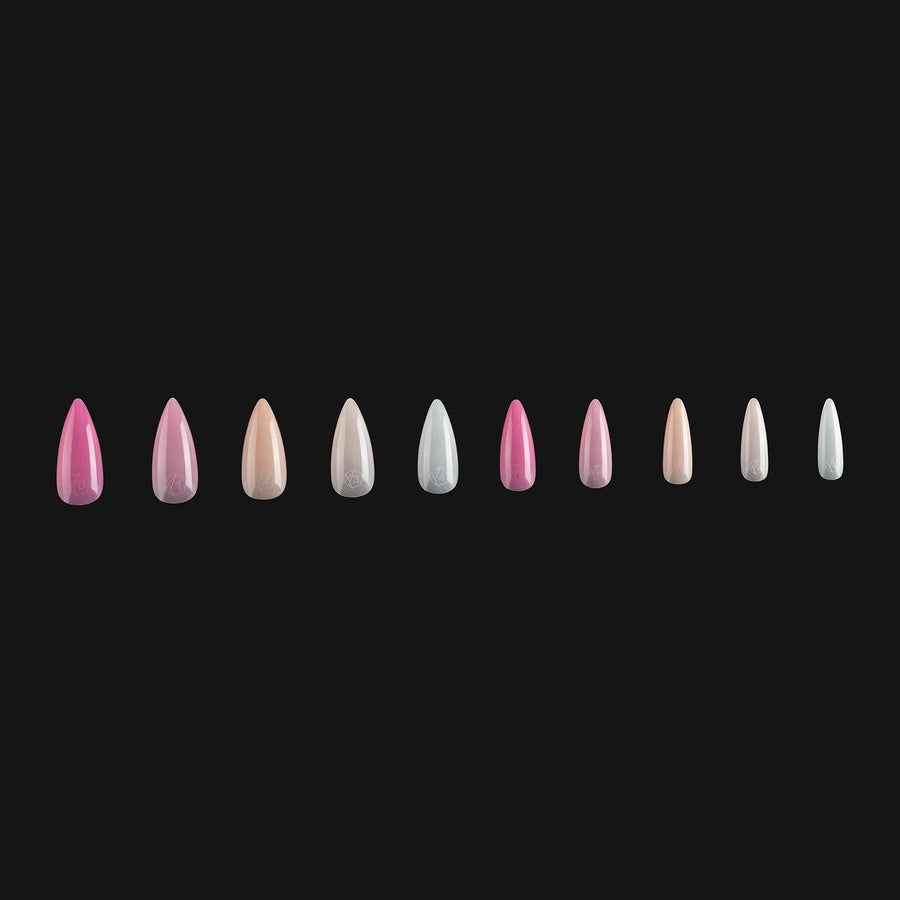 Apres ArtMe Gel-X Tips - Base Colour (Sculpted Stiletto Medium) 500pcs Box - 10 Sizes
