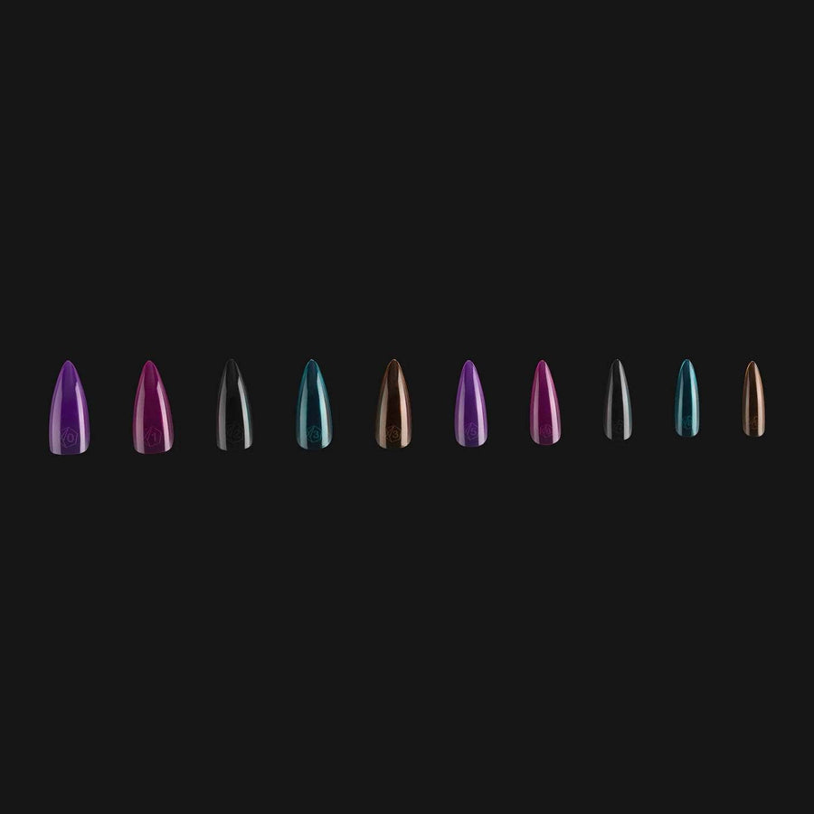 Apres ArtMe Gel-X Tips - Vivid Colour (Natural Stiletto Medium) 500pcs Box - 10 Sizes