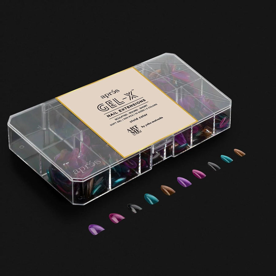 Apres ArtMe Gel-X Tips - Vivid Colour (Sculpted Stiletto Long) 500pcs Box - 10 Sizes