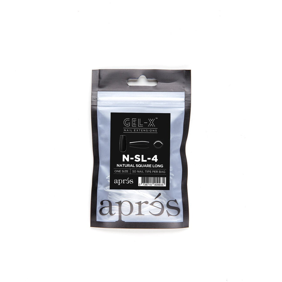 Apres Gel-X Tips (Natural Square Long) 50pcs Refill Bag