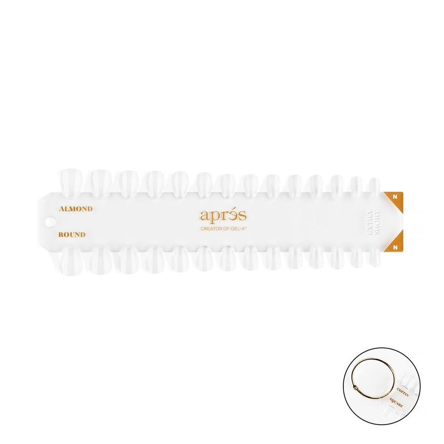 Apres Gel-X Tip Swatch - Natural, Almond/Round Extra Short