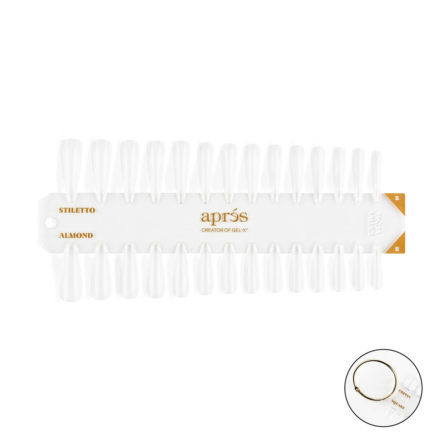 Apres Gel-X Tip Swatch - Sculpted, Almond/Stiletto Extra Long