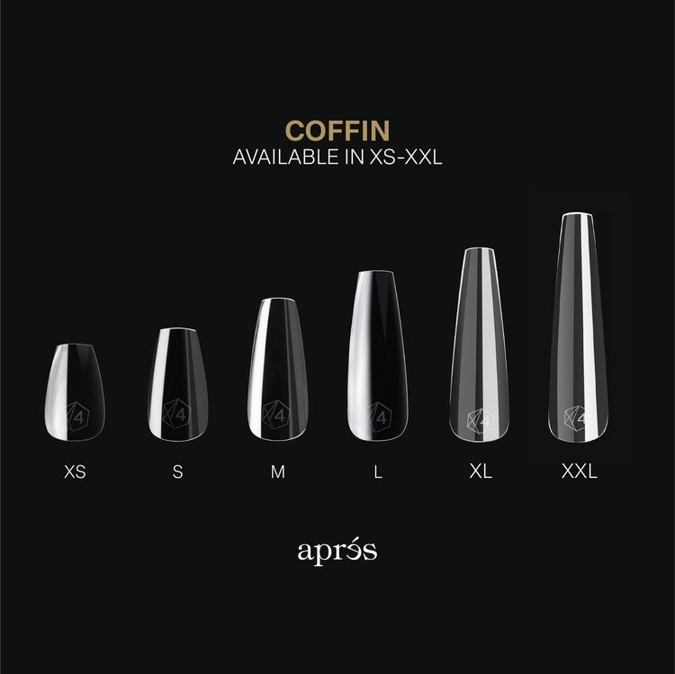 Apres Gel-X Tips 2.0 (Sculpted Coffin Short) 600pcs Box - 14 Sizes