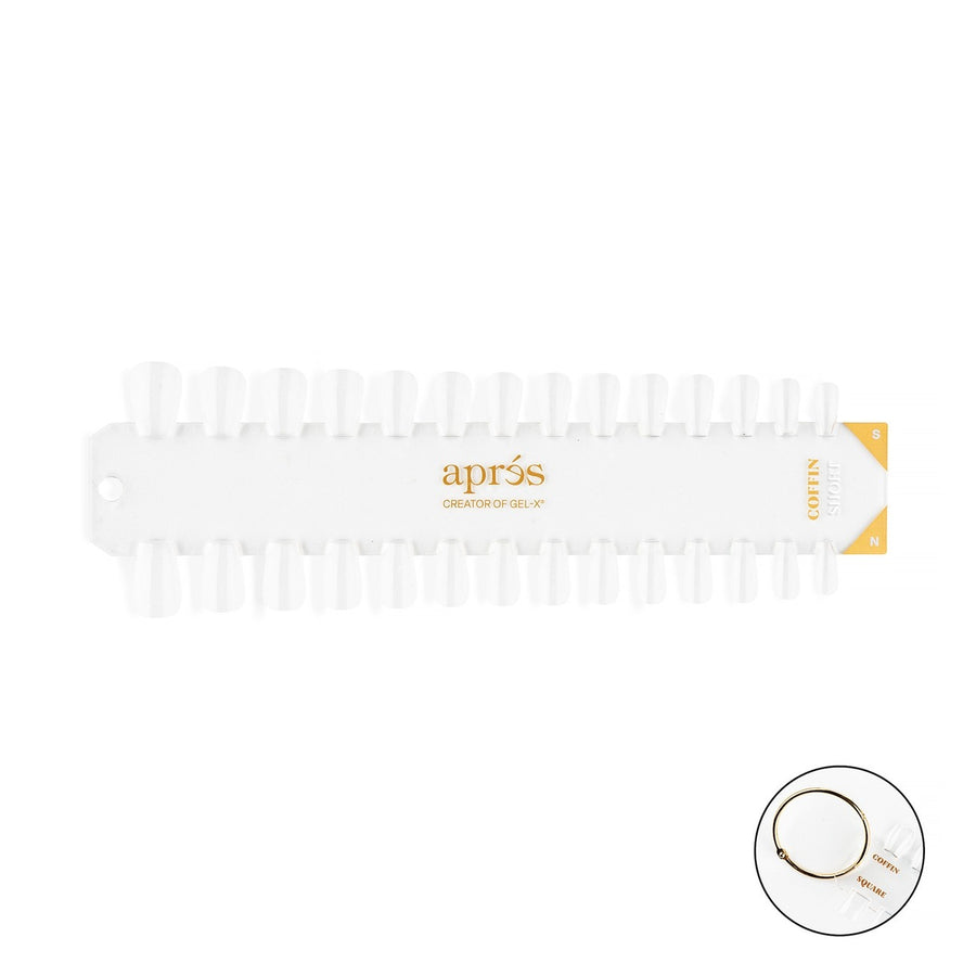 Apres Gel-X Tip Swatch - Natural/Sculpted, Coffin Short