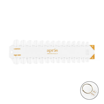 Apres Gel-X Tip Swatch - Natural, Coffin/Square Extra Short
