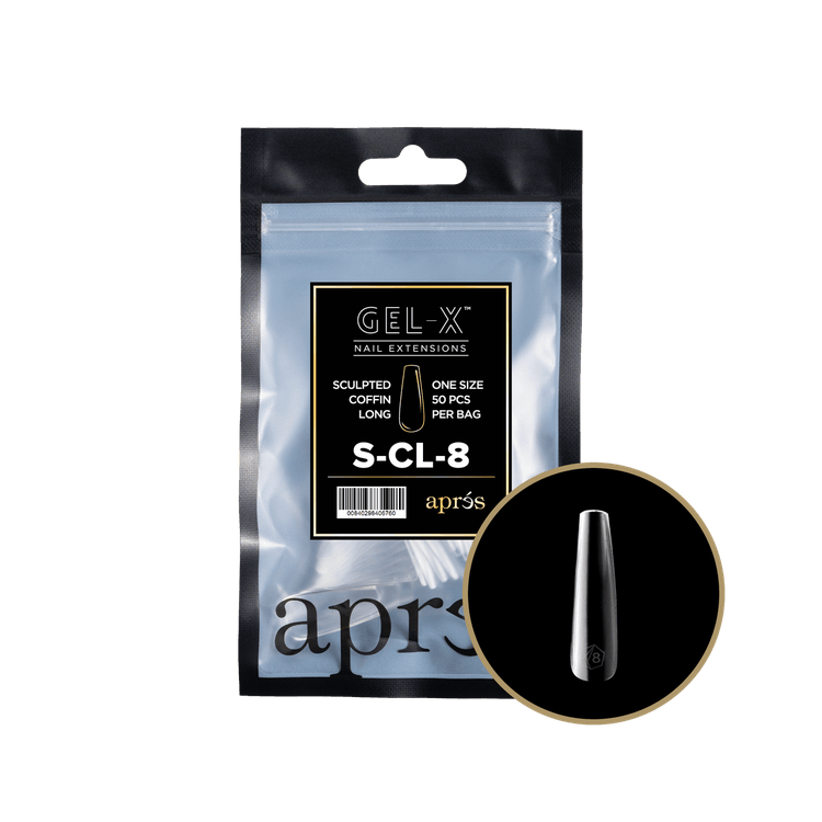 Apres Gel-X Tips 2.0 (Sculpted Coffin Long) 50pcs Pack Bag