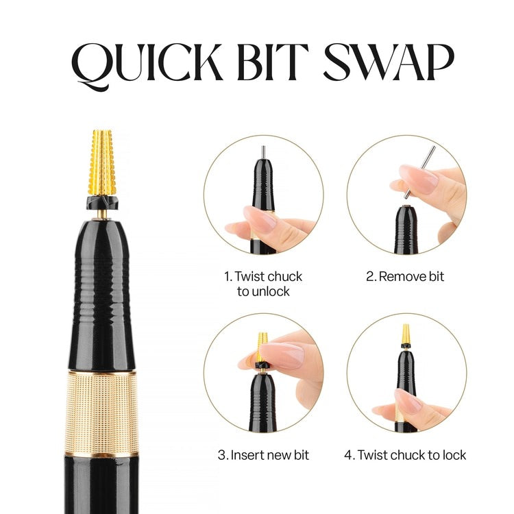 Apres E-File Nail Drill - Black (35,000RPM)