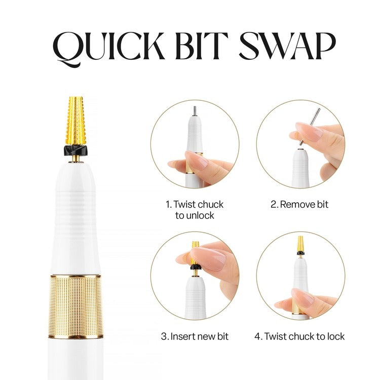 Apres E-File Nail Drill - White (35,000RPM)