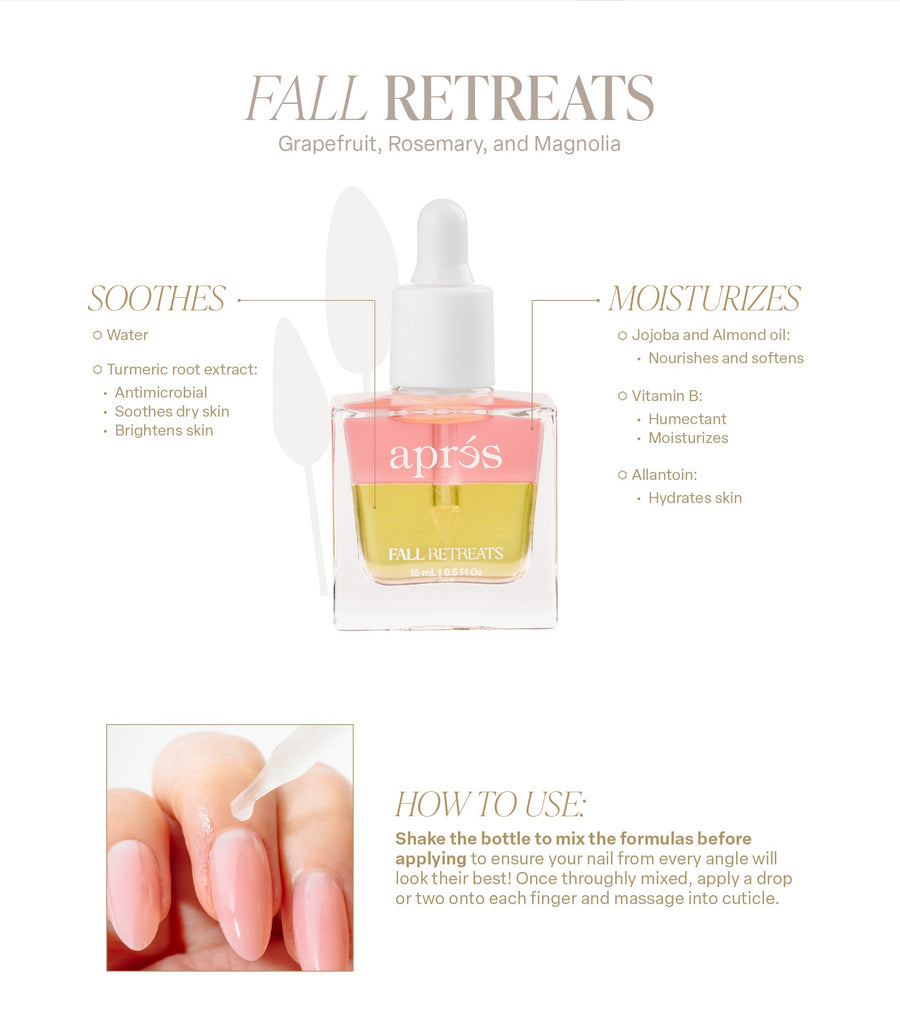 Apres Cuticle Serum (15ml) Fall Retreats - Grapefruit, Rosemary & Magnolia