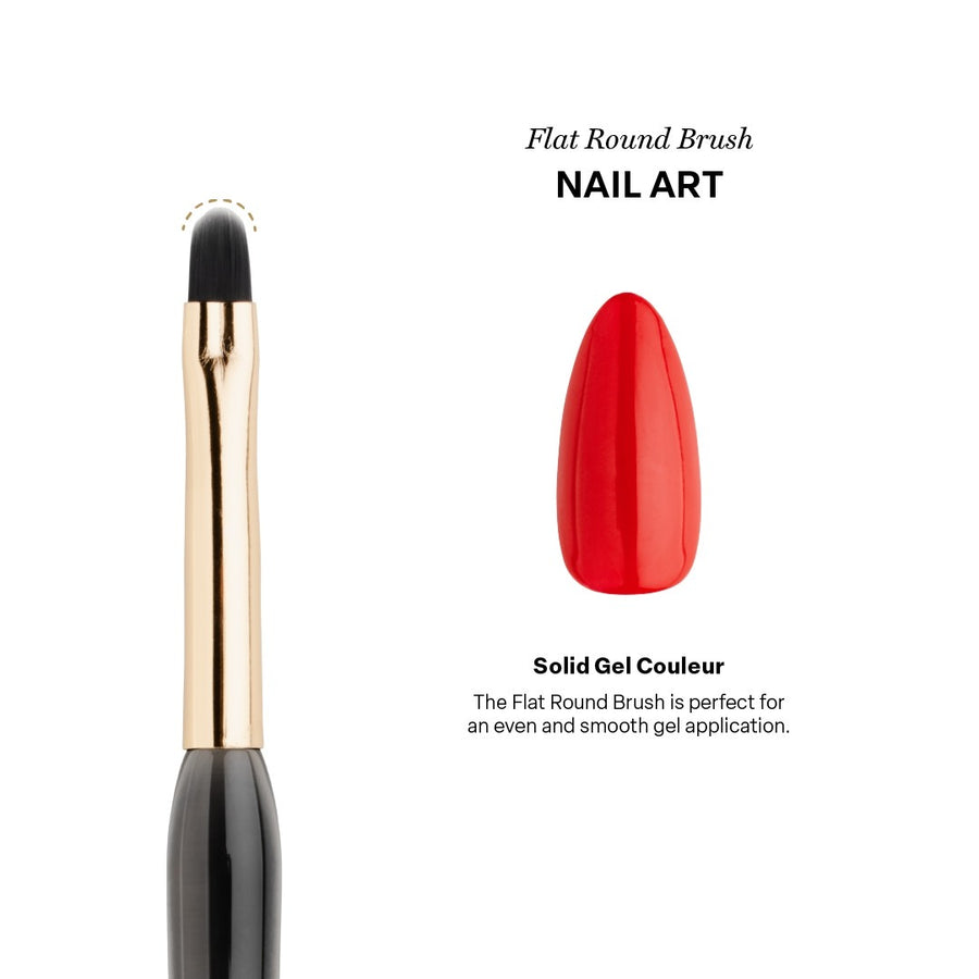 Apres Flat Round Brush with Silicon Cap