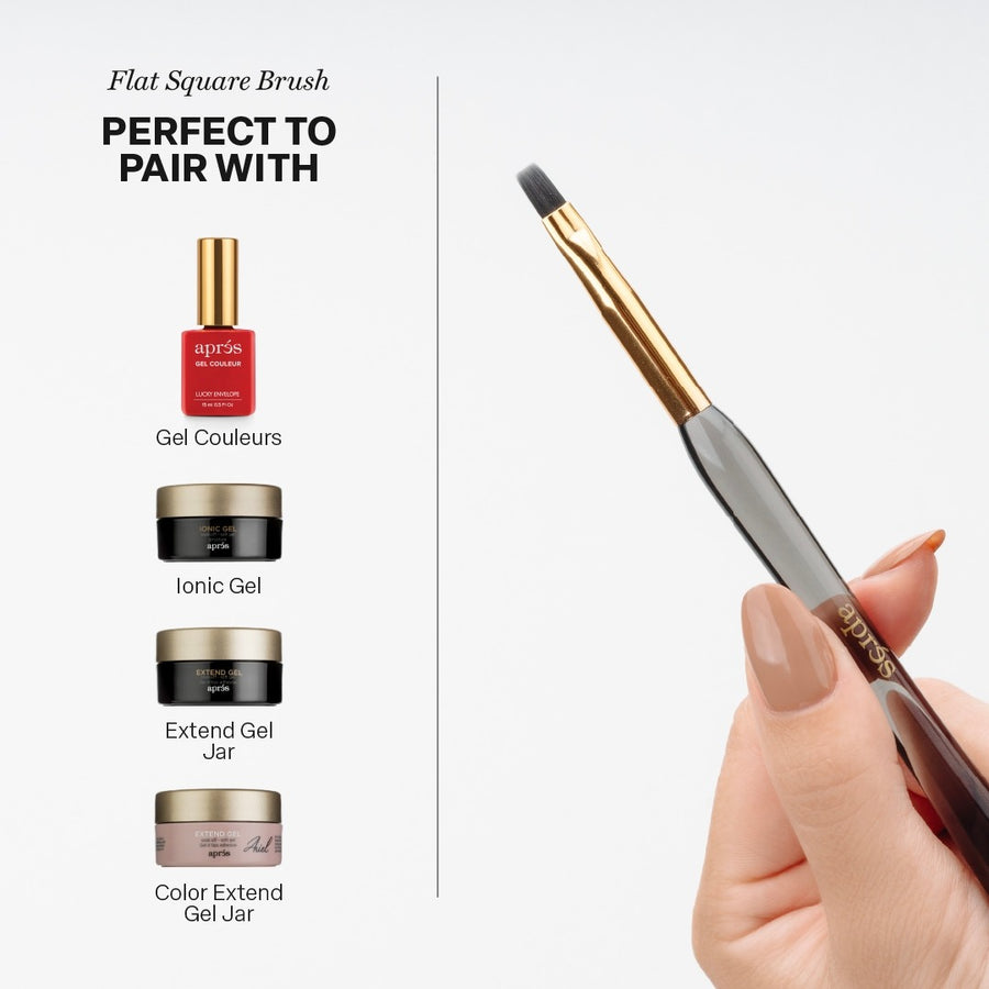 Apres Flat Square Brush with Silicon Cap