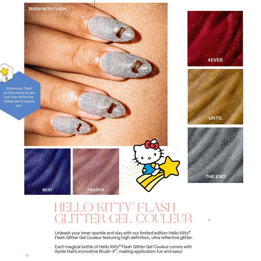 Apres Hello Kitty Flash Glitter Gel Couleur Polish (10ml) Best