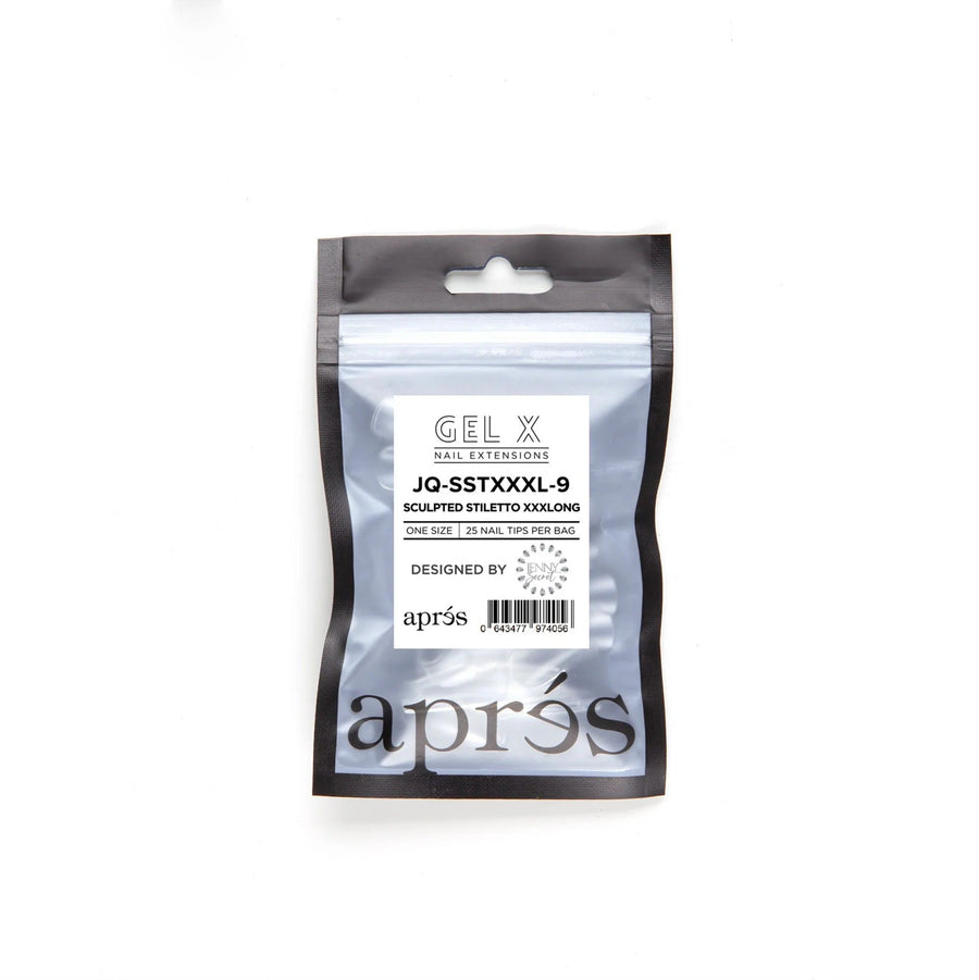 Apres Gel-X Tips (Sculpted Stiletto Extra Extra Extra Long) 25pcs Refill Pack