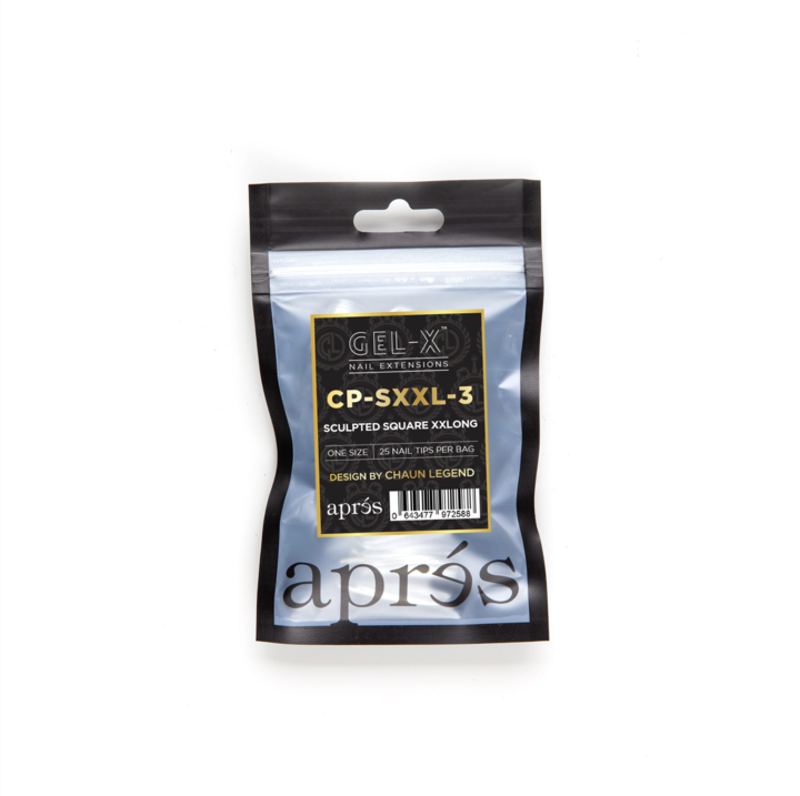 Apres Gel-X Tips (Sculpted Square Extra Extra Long) 25pcs Refill Pack