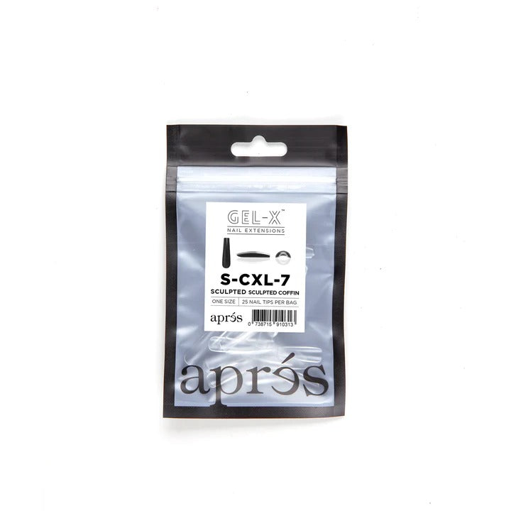 Apres Gel-X Tips (Sculpted Coffin Extra Long) 25pcs Refill Bag