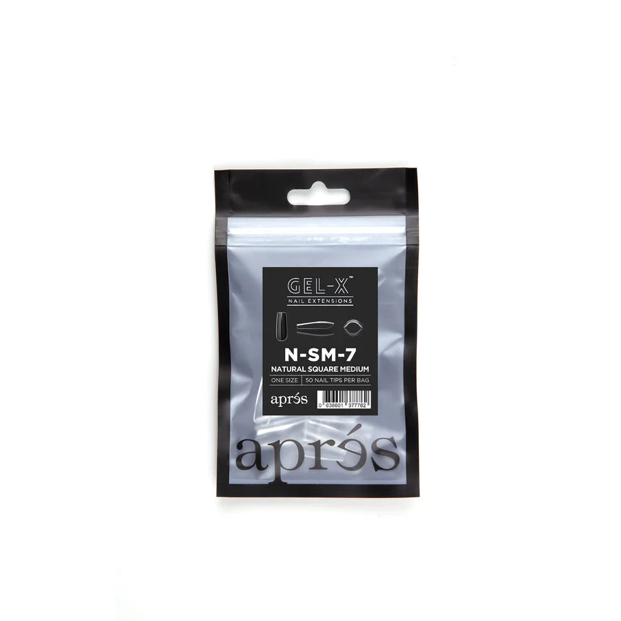 Apres Gel-X Tips (Natural Square Medium) 50pcs Refill Pack