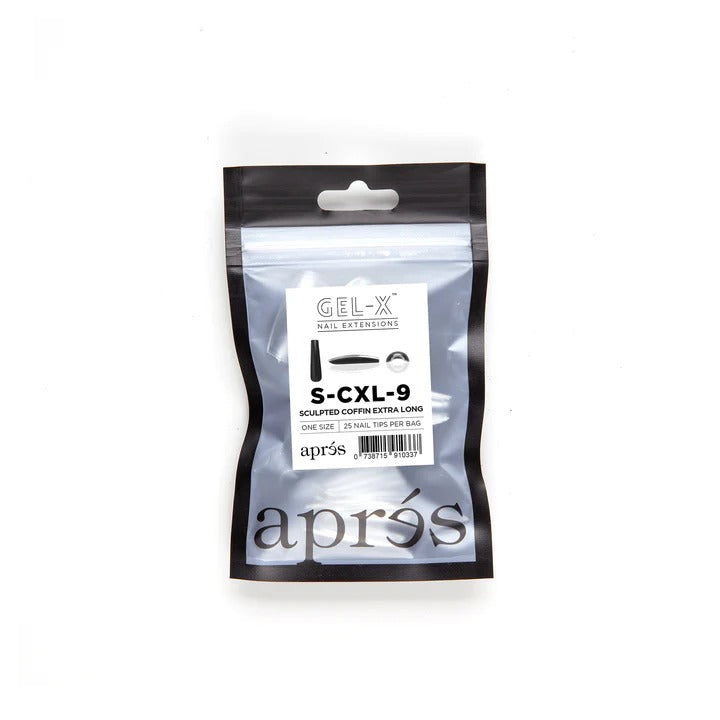 Apres Gel-X Tips (Sculpted Coffin Extra Long) 25pcs Refill Pack