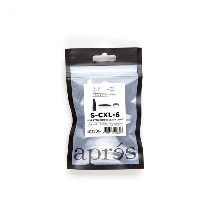 Apres Gel-X Tips (Sculpted Coffin Extra Long) 25pcs Refill Pack