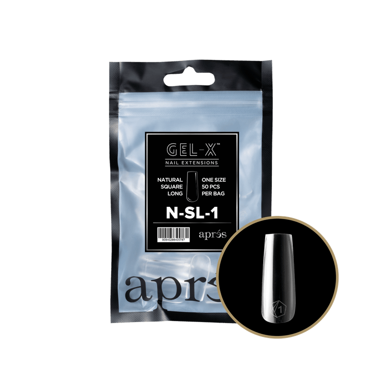 Apres Gel-X Tips 2.0 (Natural Square Long) 50pcs Refill Pack