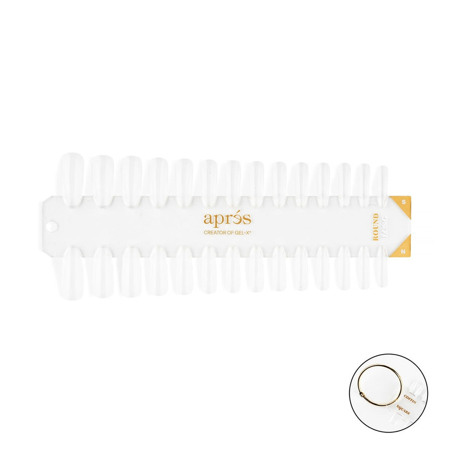 Apres Gel-X Tip Swatch - Natural/Sculpted, Round Long