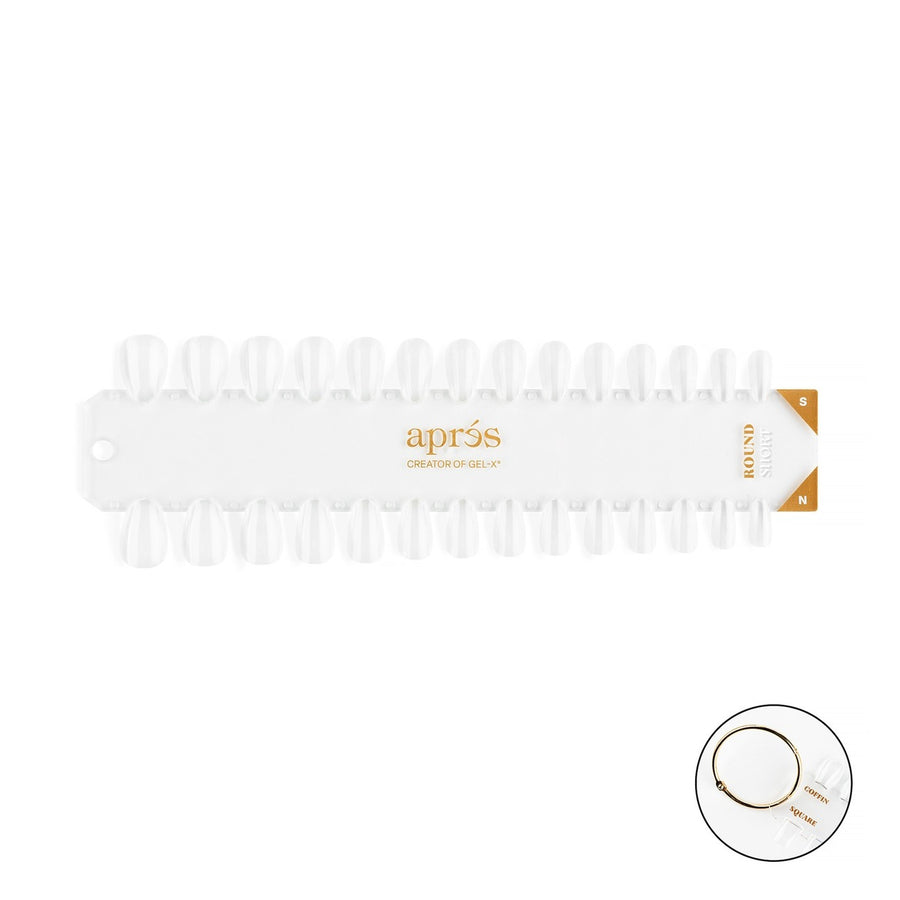 Apres Gel-X Tip Swatch - Natural/Sculpted, Round Short