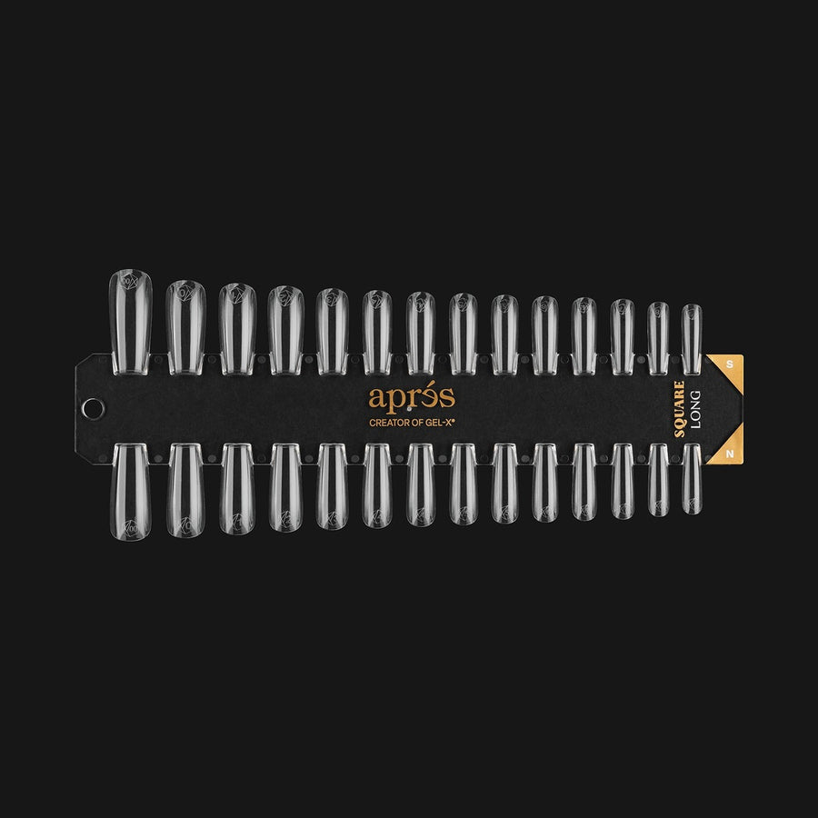 Apres Gel-X Tip Swatch - Natural/Sculpted, Square Long