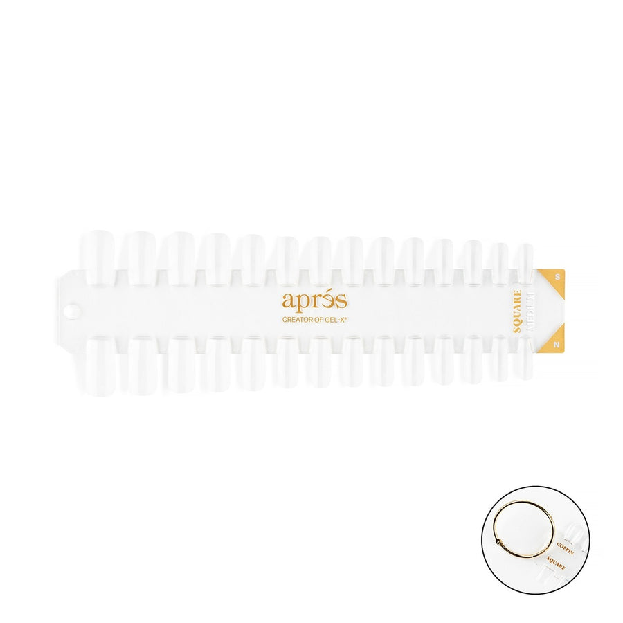 Apres Gel-X Tip Swatch - Natural/Sculpted, Square Medium