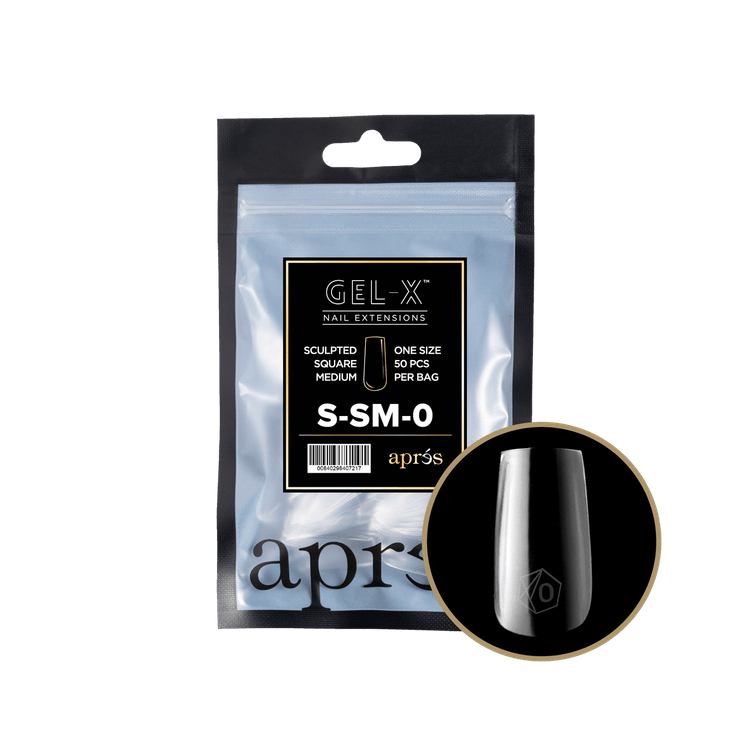 Apres Gel-X Tips 2.0 (Sculpted Square Medium) 50pcs Pack Bag