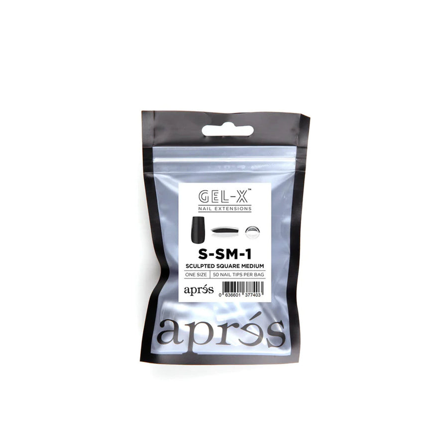 Apres Gel-X Tips (Sculpted Square Medium) 50pcs Refill Bag