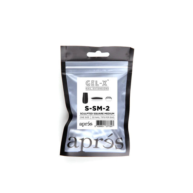 Apres Gel-X Tips (Sculpted Square Medium) 50pcs Refill Bag